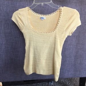 Small Yellow Arden B sweater crop shirt